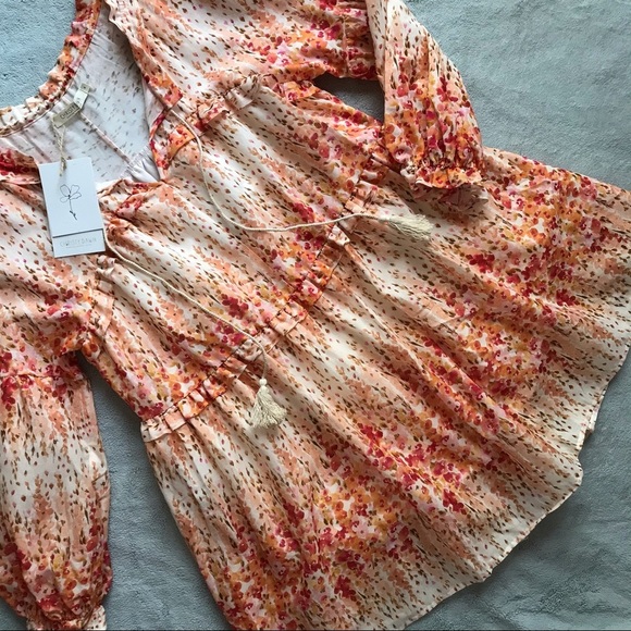 Christy Dawn Dresses & Skirts - NWT Christy Dawn The Adeline Mini Ruffle Dress Sunset Gladiola 3/4 Sleeve Medium